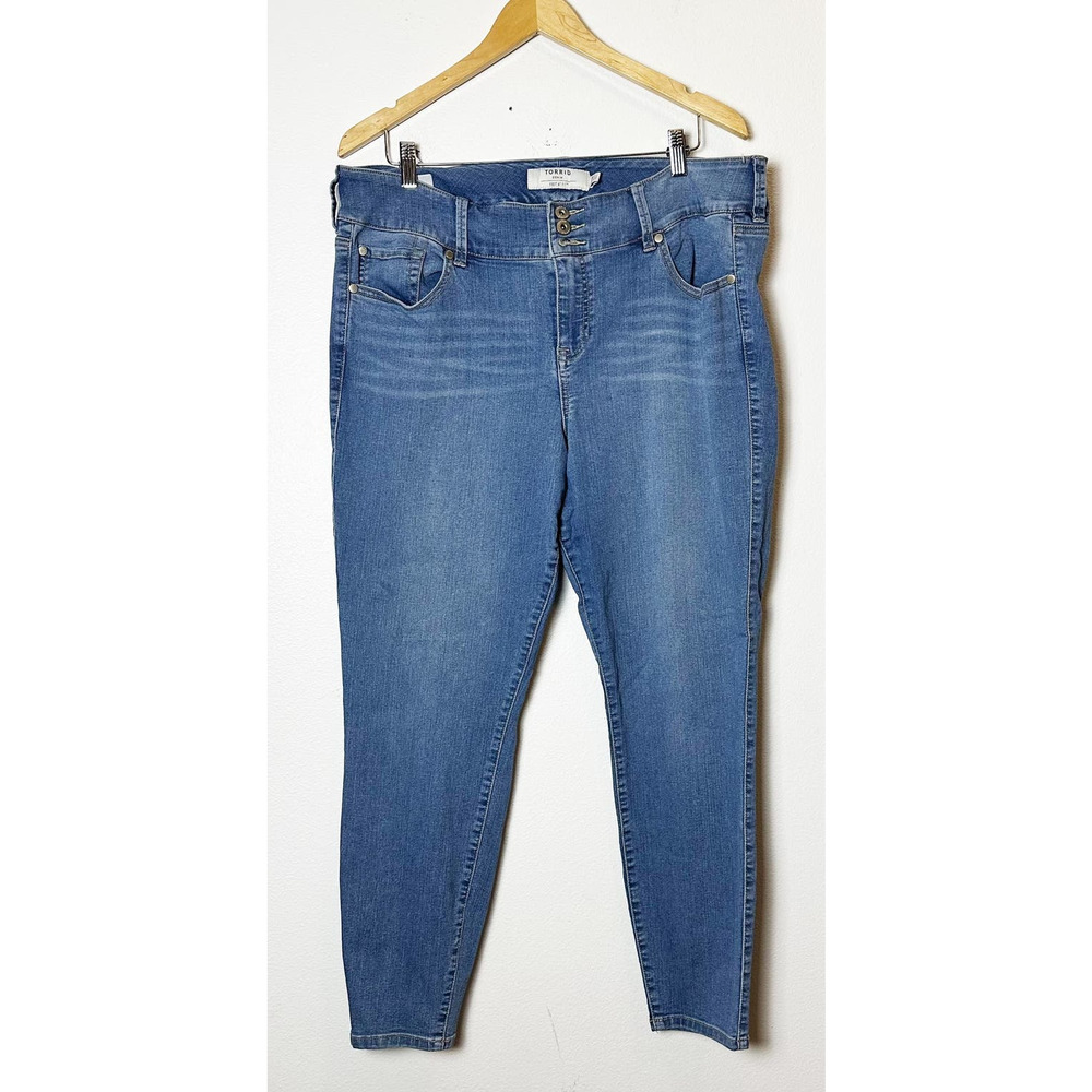 Torrid Jeggings Blue Skinny High Waisted Jeans sz 20R